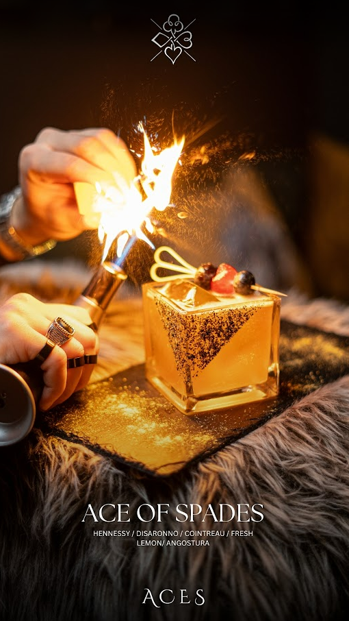 Ace of Spades cocktail at ACES Limerick