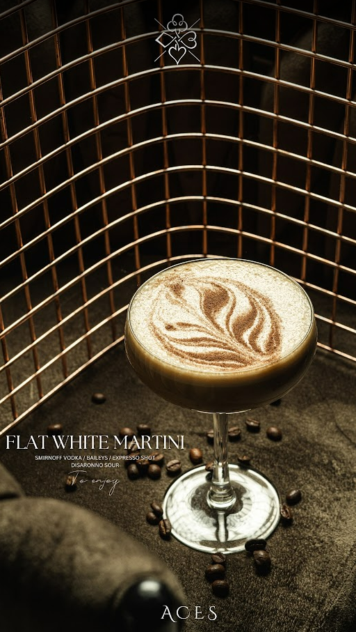 Flat White Martini cocktail at ACES Limerick