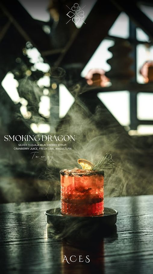 Smoking Dragon cocktail at ACES Limerick